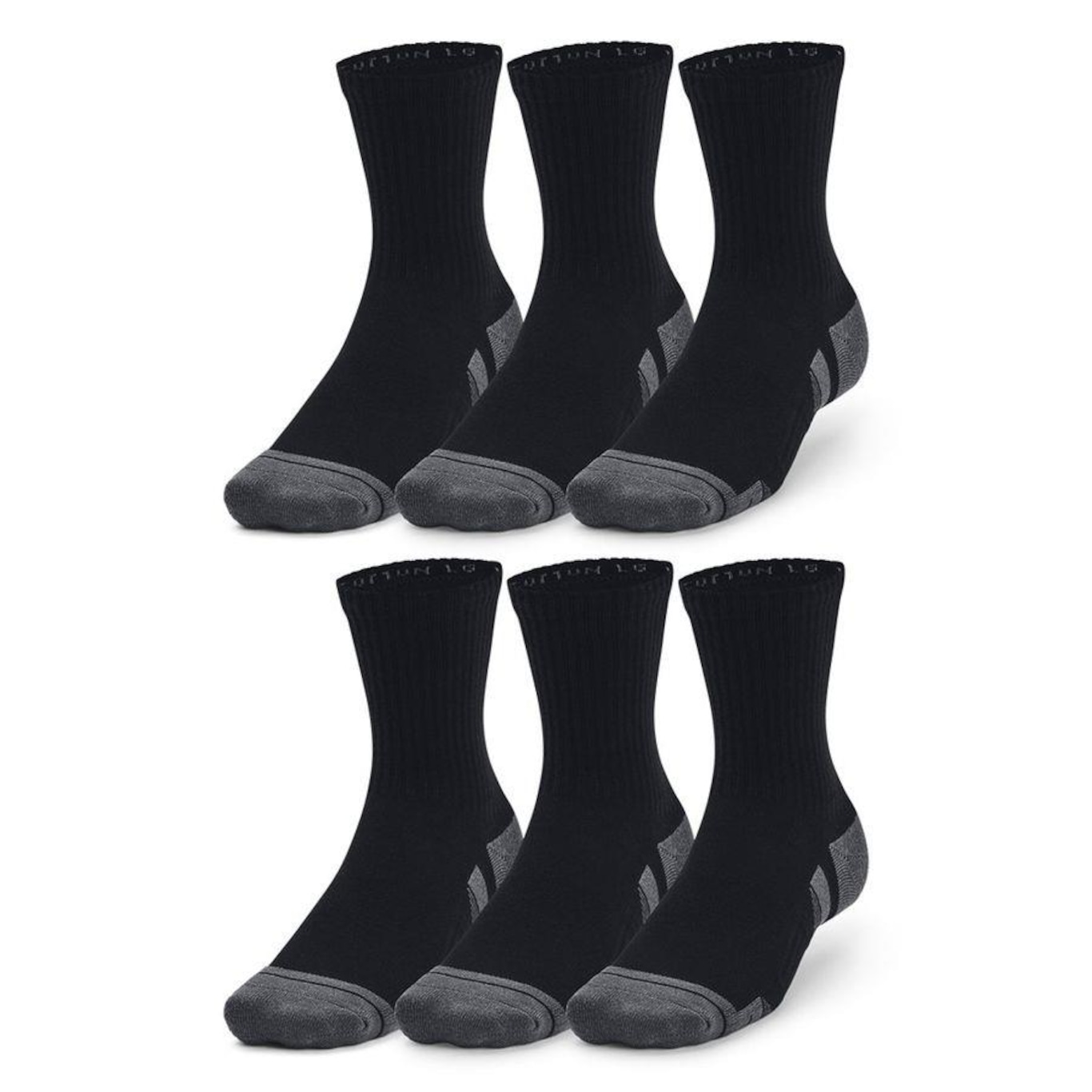 Meia Cano Alto Under Armour Performance Tech - 6 Pares - Masculina - Foto 1