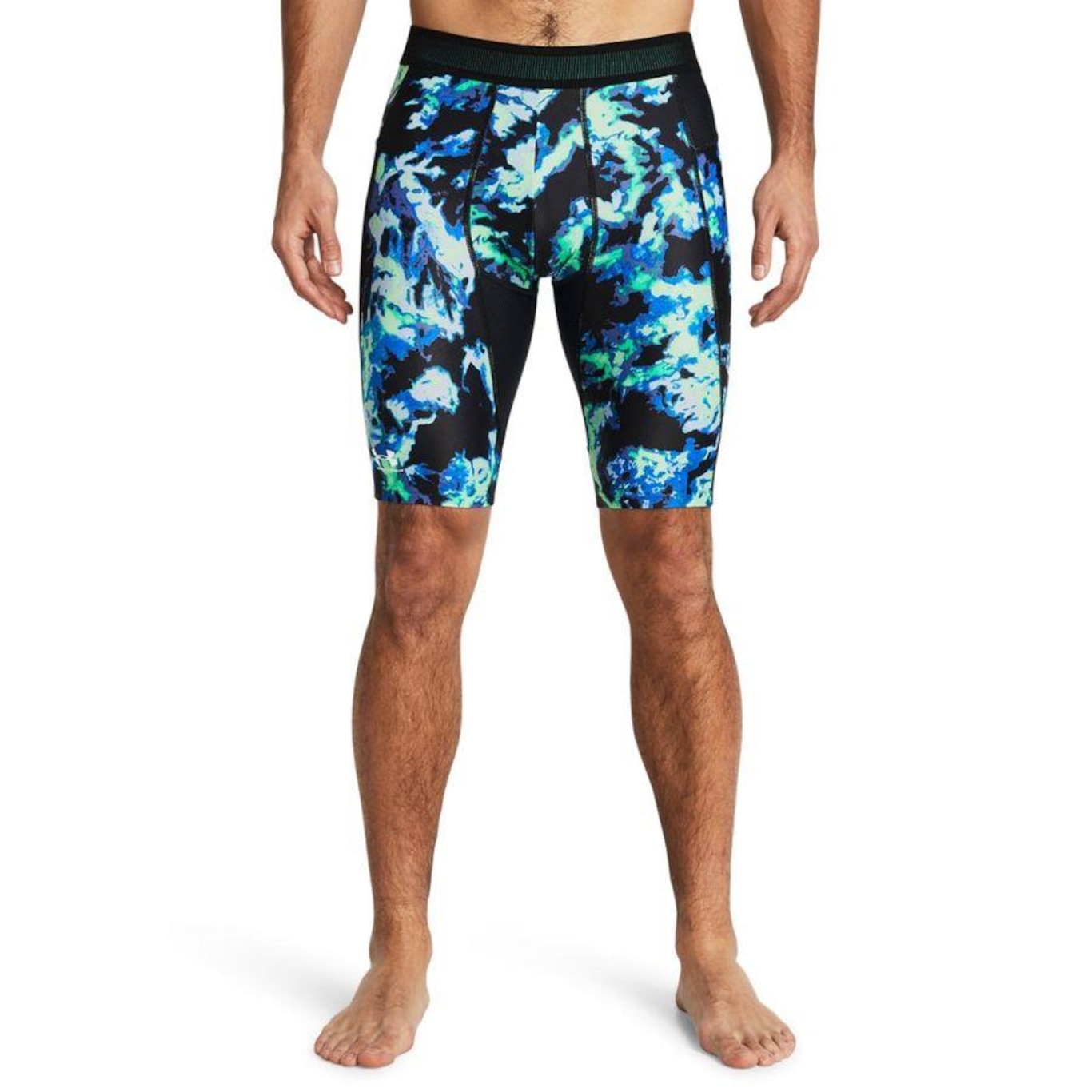 Shorts de Compressão Under Armour Heatgear IsoChill Printed - Masculina - Foto 1