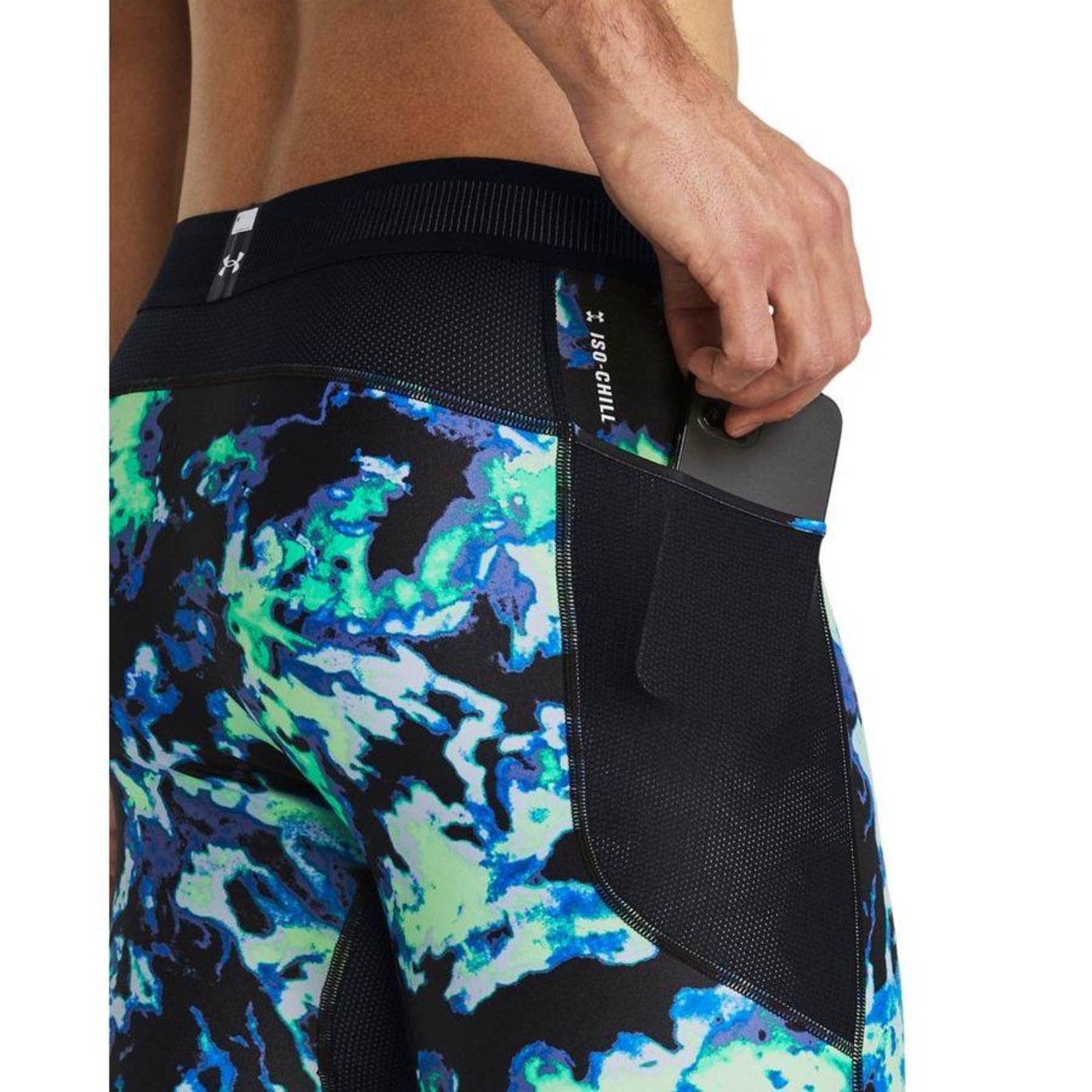 Shorts de Compressão Under Armour Heatgear IsoChill Printed - Masculina - Foto 3