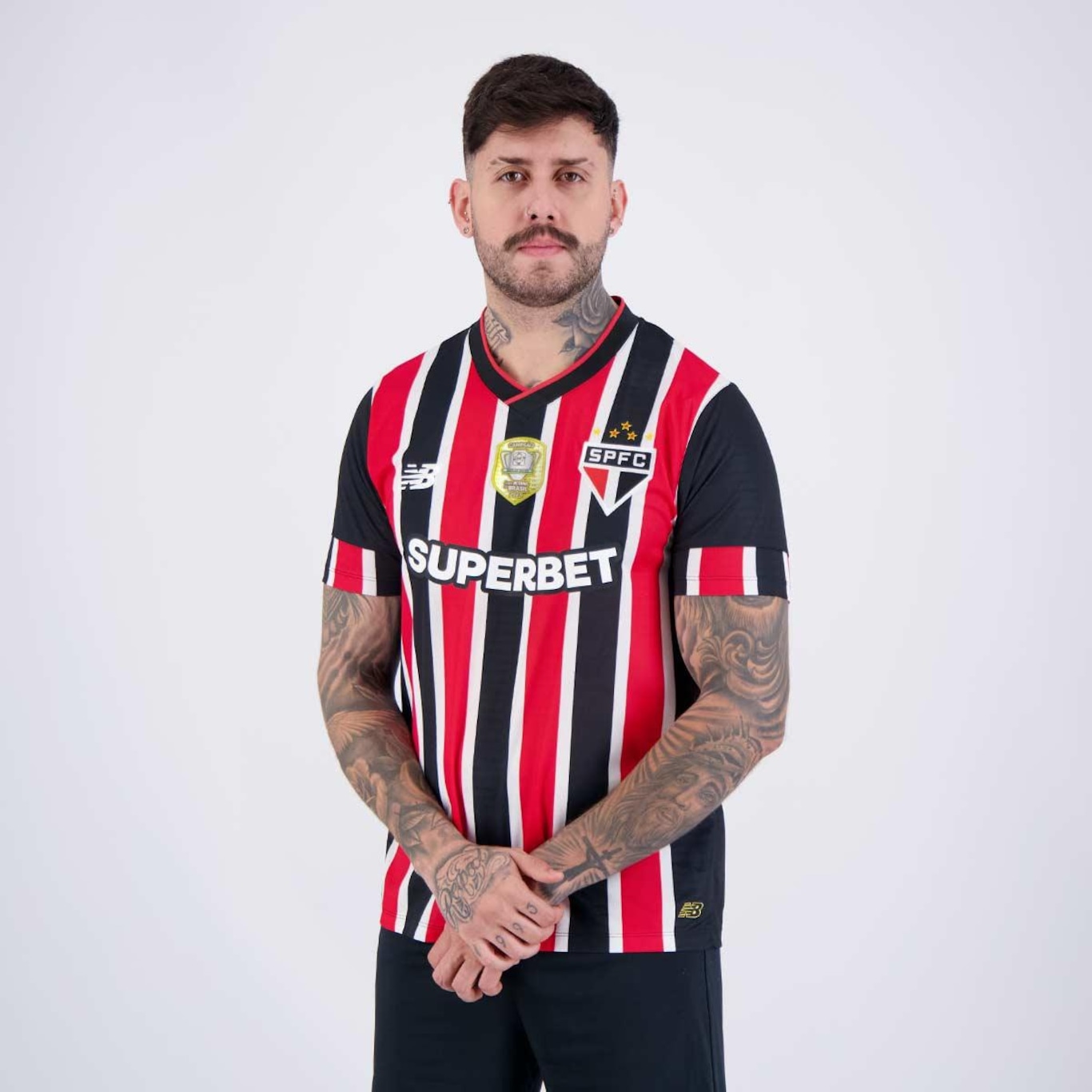 Camisa do São Paulo II 2024 New Balance Com Patrocínio Patch Campeão Copa do Brasil 2023 - Masculina - Foto 3