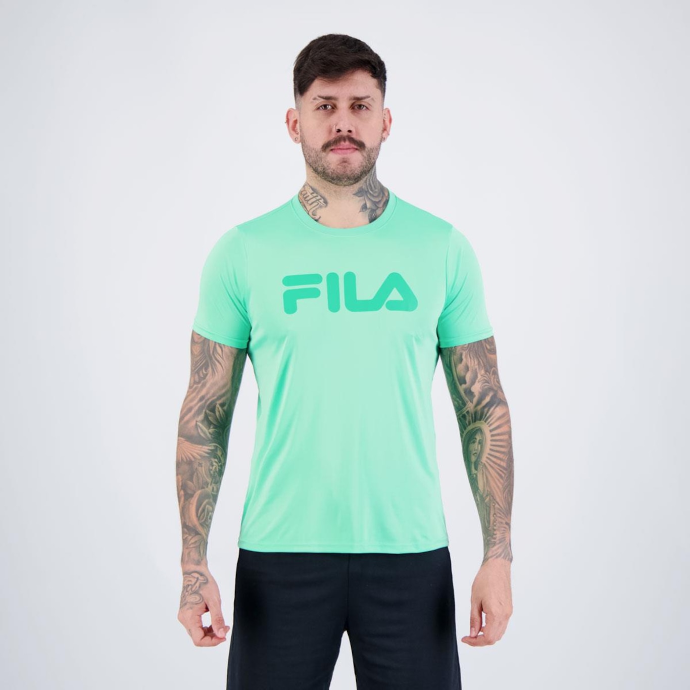 Camiseta Fila Basic Sports Ii Polygin - Masculina - Foto 1