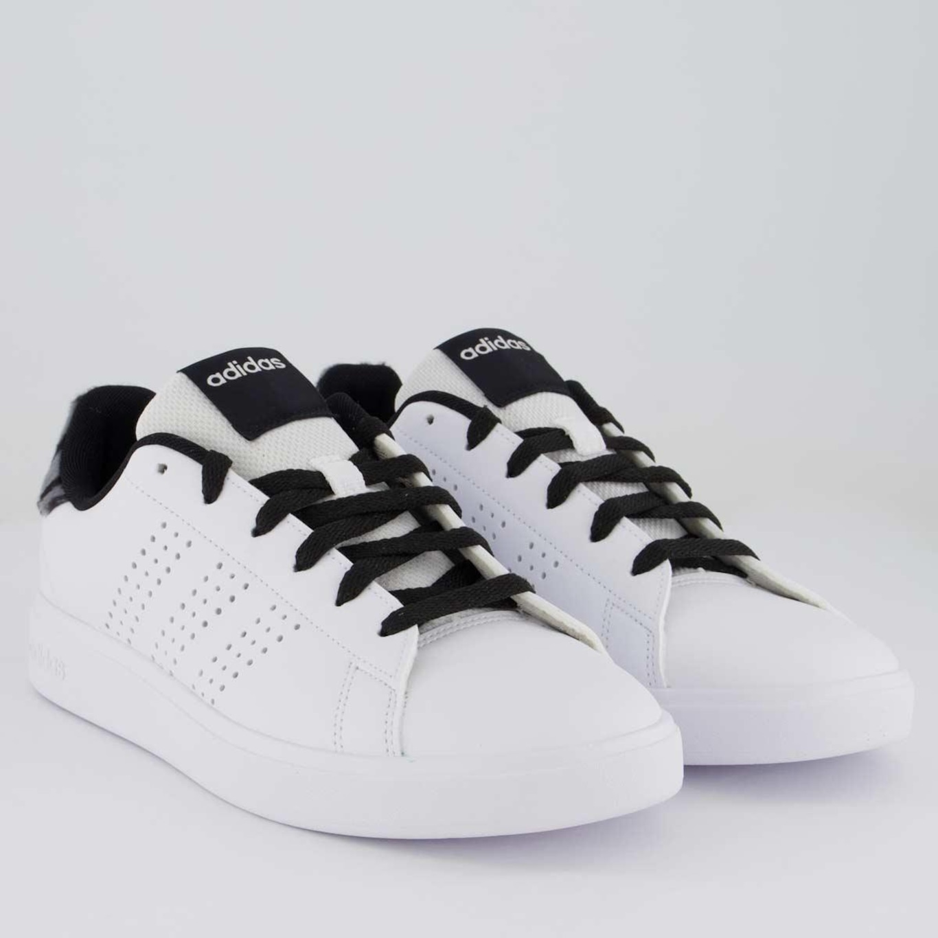 Tênis adidas Advantage Base 2.0 Feminino Branco e Preto - Foto 2