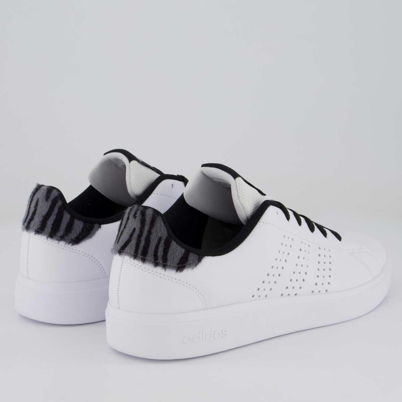 Tênis adidas Advantage Base 2.0 Feminino Branco e Preto - Foto 3