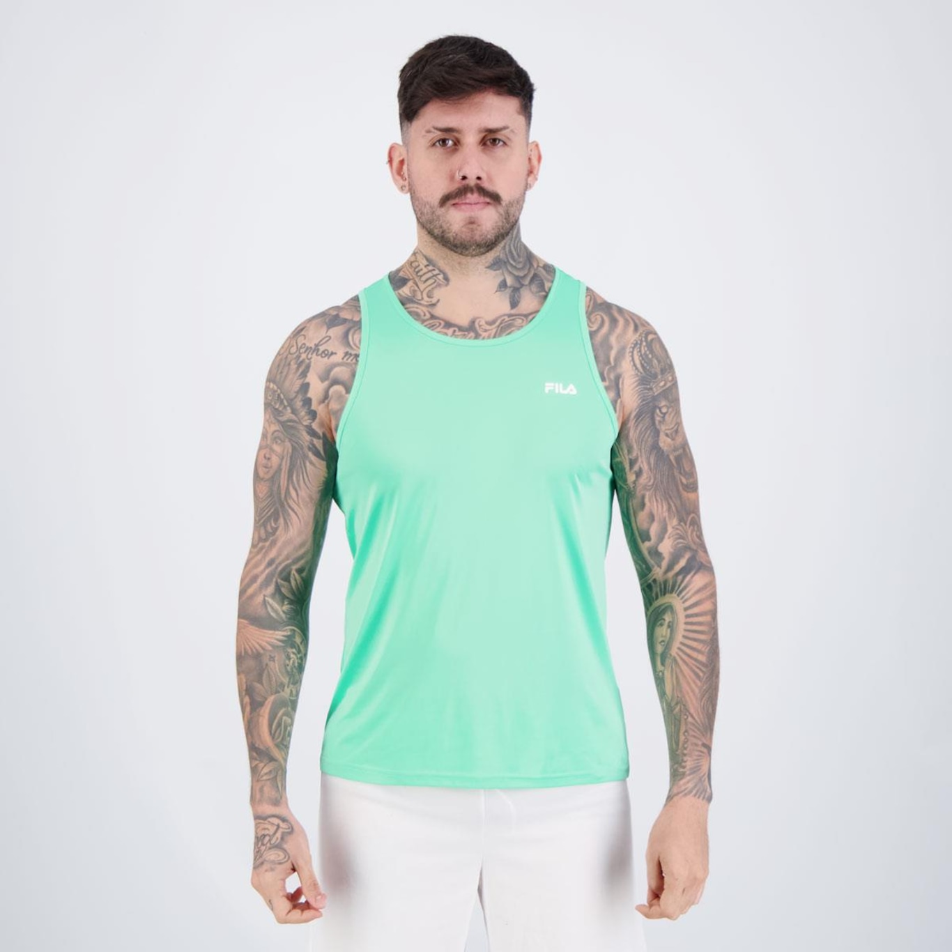 Camiseta Regata Fila Basic Sports Polygin Masculina - Foto 1