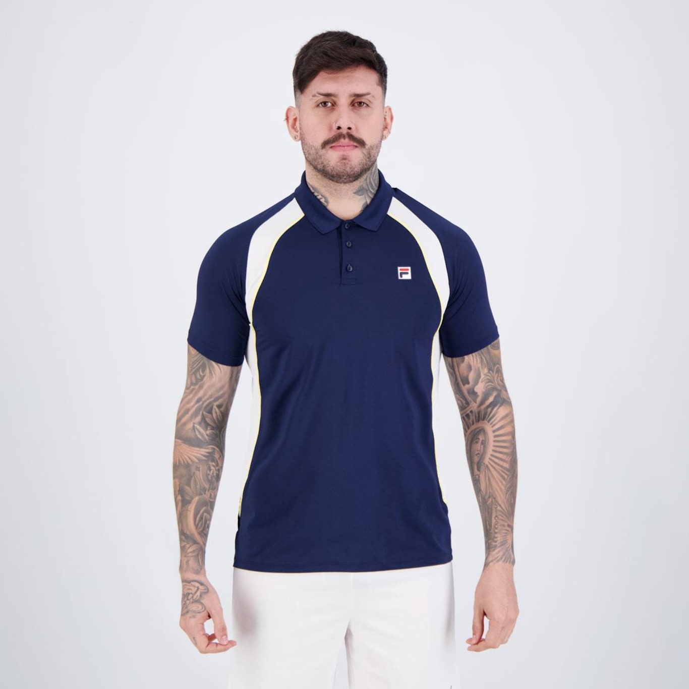 Camisa Polo Fila Backspin Short Sleeve - Masculina - Foto 1