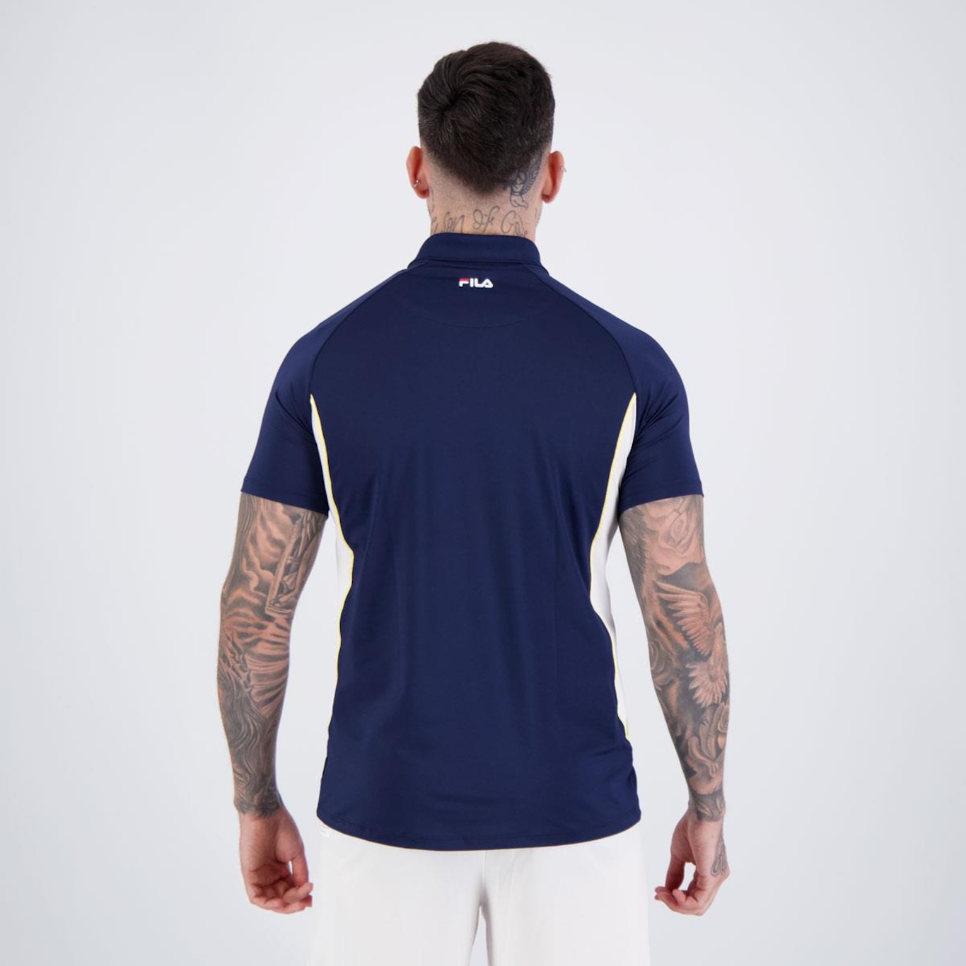 Camisa Polo Fila Backspin Short Sleeve - Masculina - Foto 4