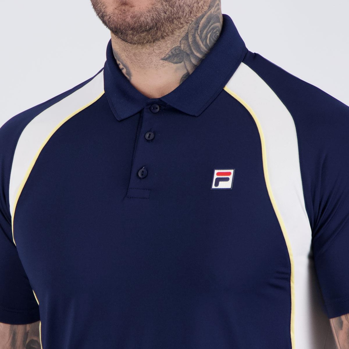 Camisa Polo Fila Backspin Short Sleeve - Masculina - Foto 5