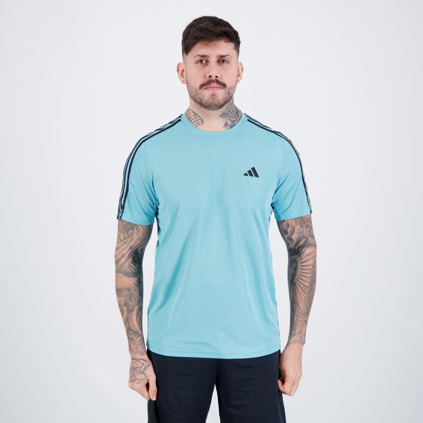 Camiseta adidas Essentials 3 Listras - Masculina - Foto 1