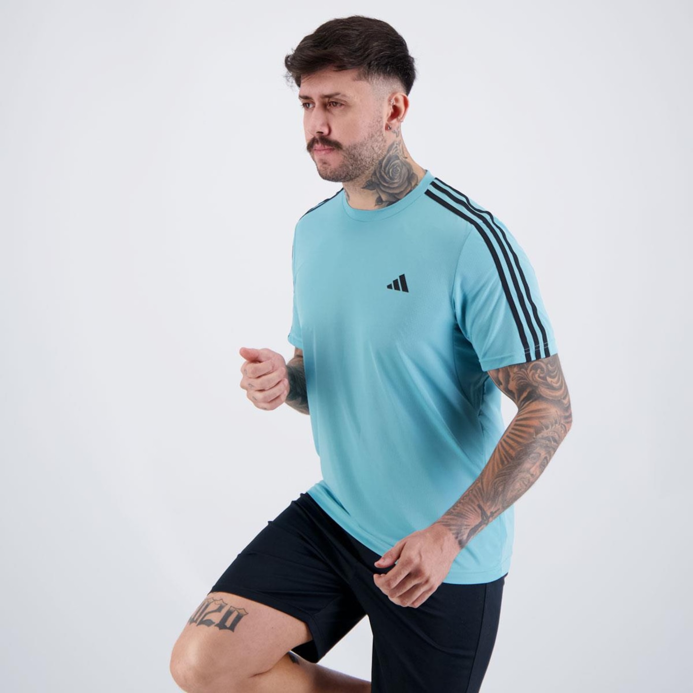 Camiseta adidas Essentials 3 Listras - Masculina - Foto 6