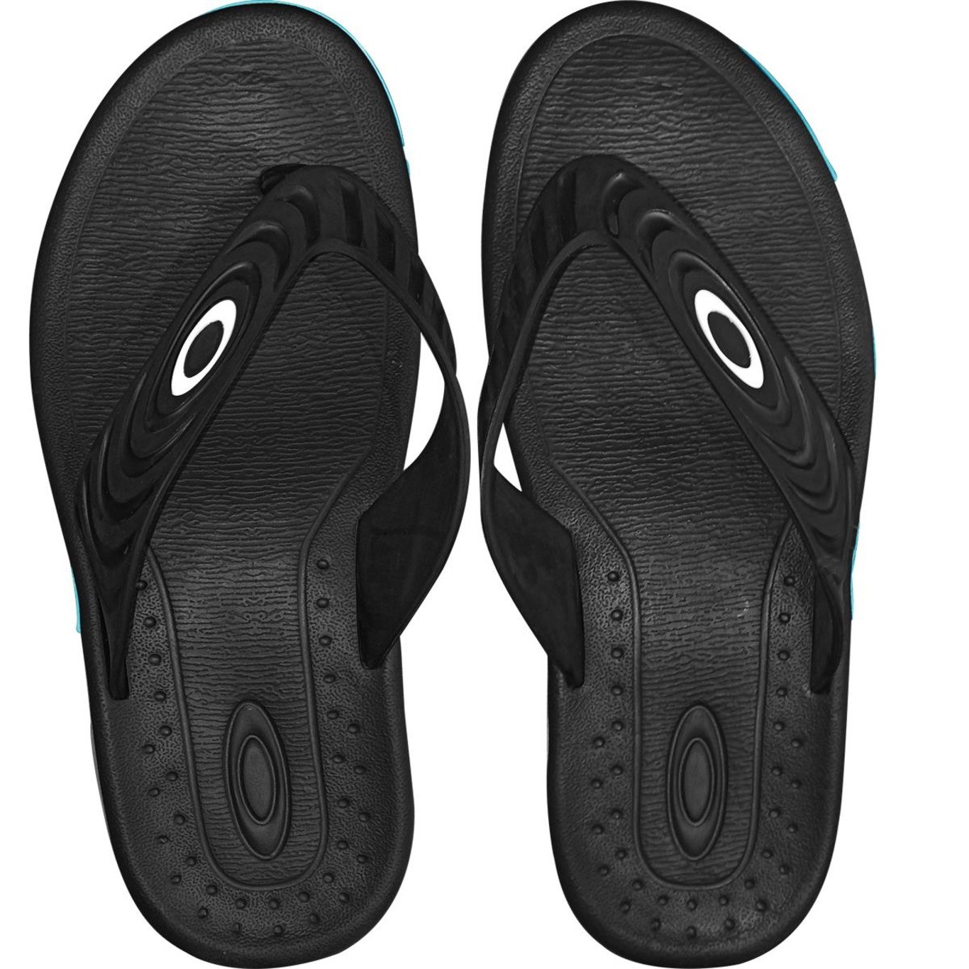 Chinelo Oakley Crowd Black Turquoise - Masculino - Foto 2