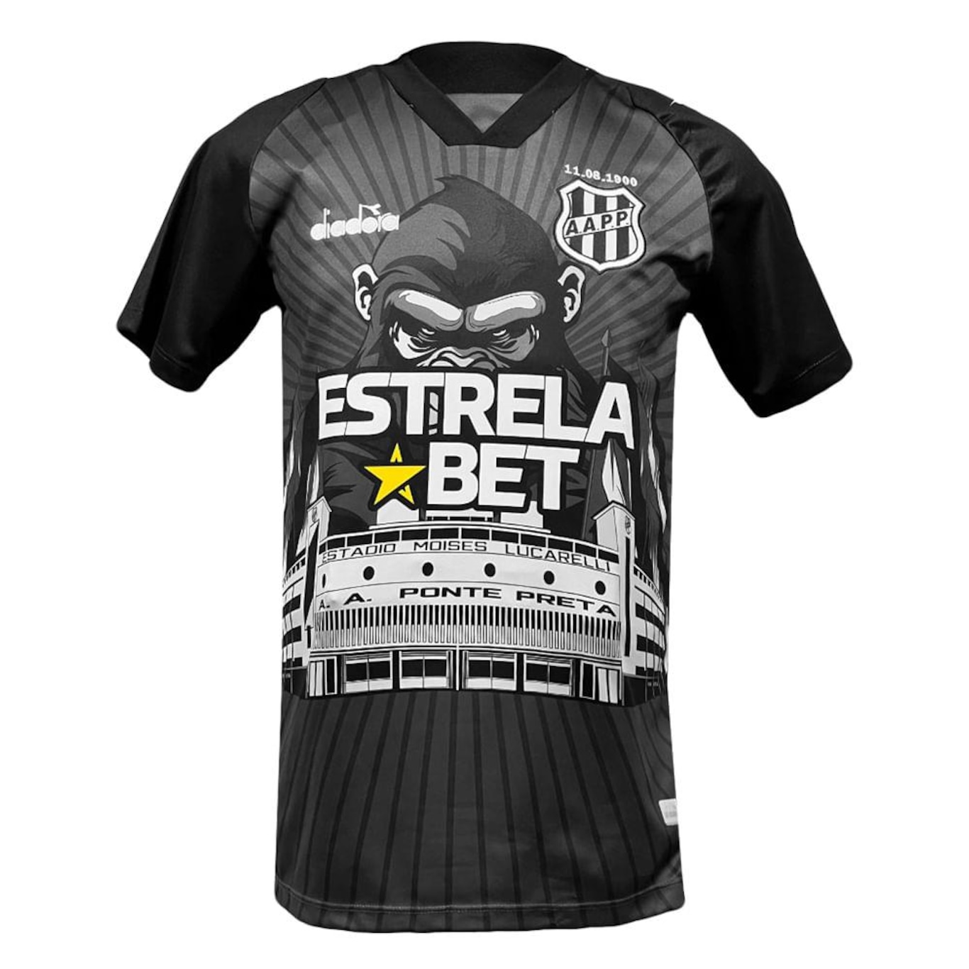 Camisa de Goleiro Ponte Preta Iii 2024 Diadora Fan - Masculina - Foto 1