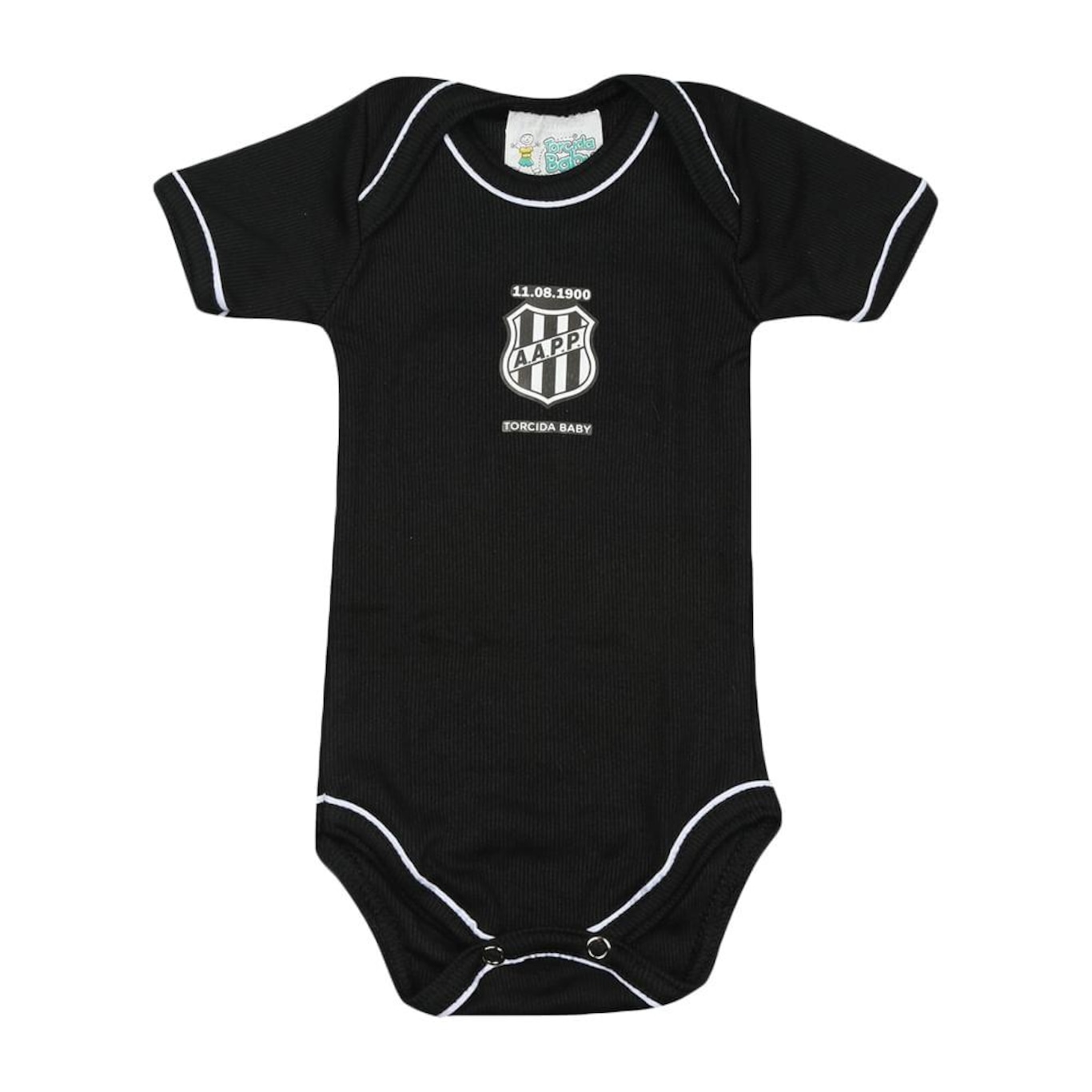 Body Ponte Preta Torcida Baby Escudo - Infantil - Foto 1