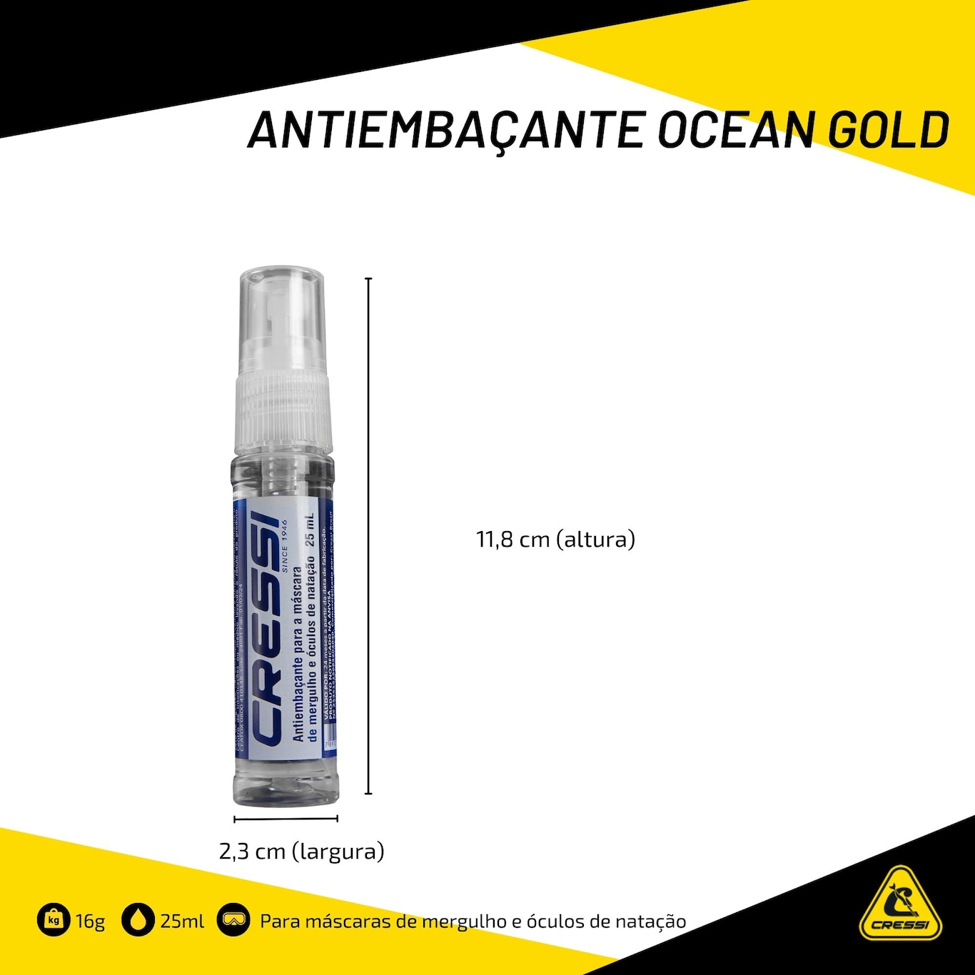 Antiembaçante Fog Spray Cressi Ocean Gold - Foto 4