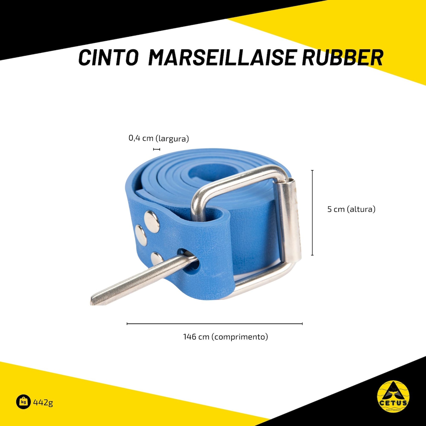 Cinto Cetus Marseillaise Rubber - Foto 5