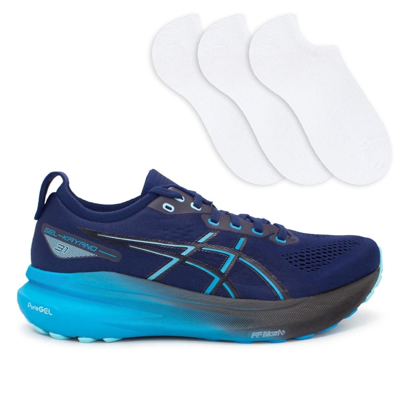 Tênis Asics Gel-Kayano 31 + 3 Pares de Meias - Masculino - Foto 1