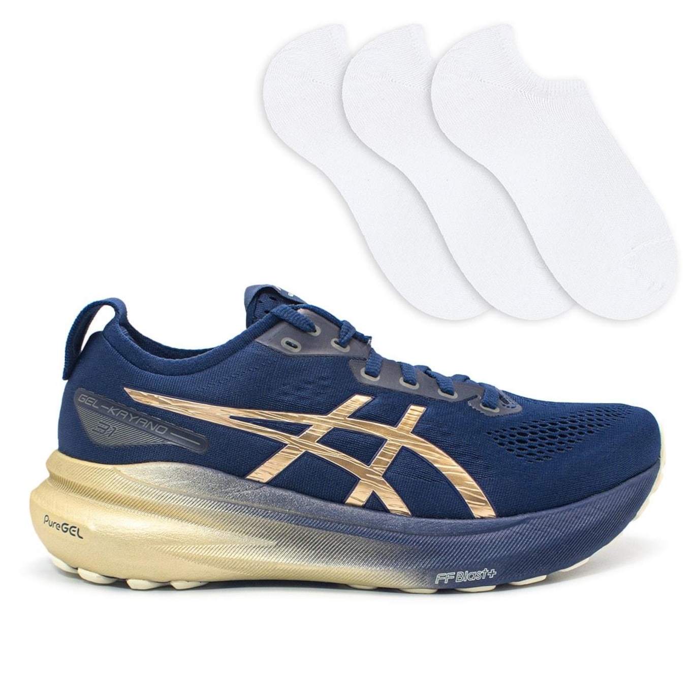 Tênis Asics Gel-Kayano 31 Platinum + 3 Pares de Meias - Masculino - Foto 1