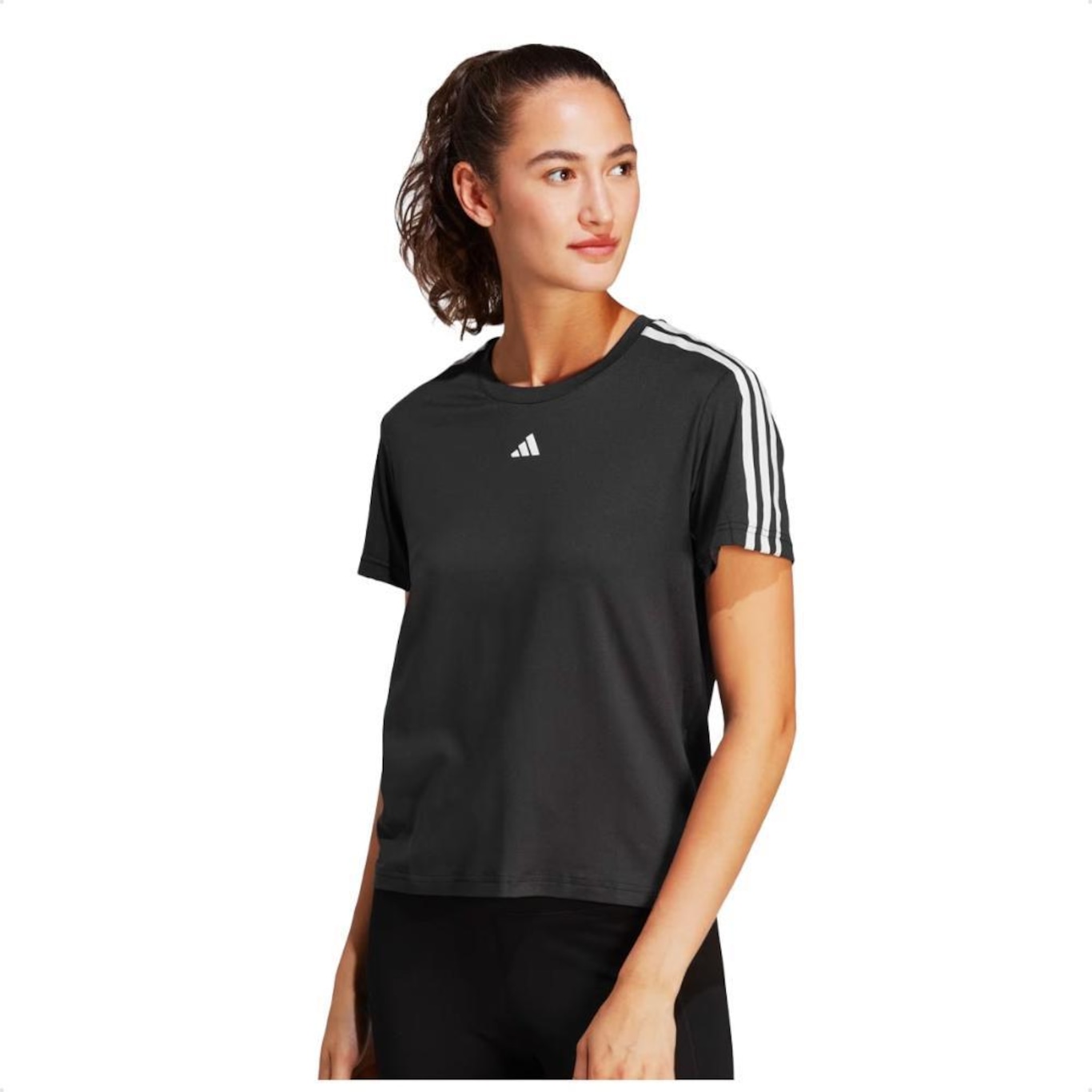 Camiseta adidas Essentials 3 Listras - Feminina - Foto 1