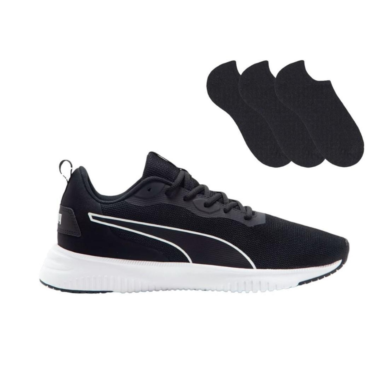 Kit Tênis Puma Flyer Flex - Masculino + Pack de 3 Meias - Foto 1