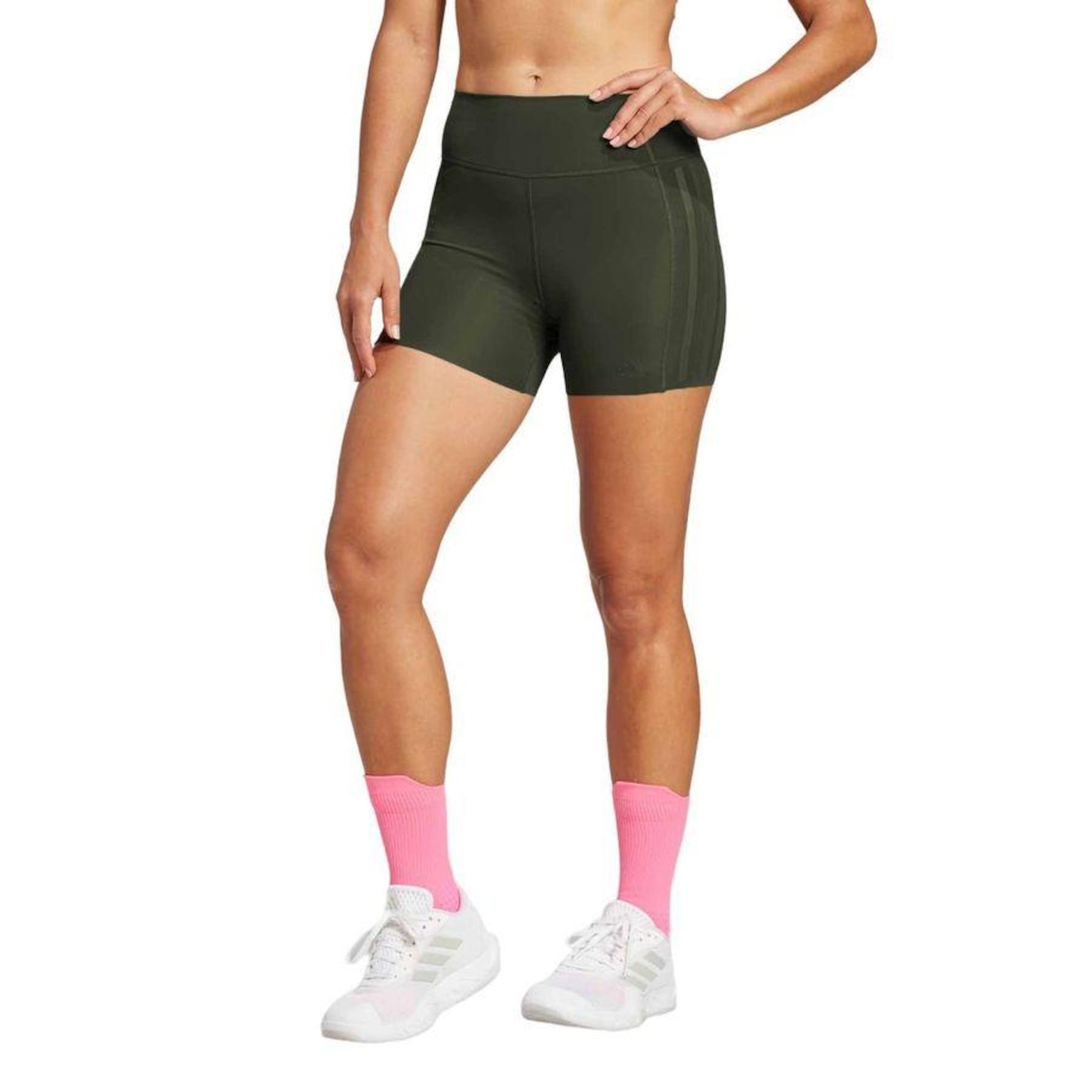 Shorts adidas Optime Compressão - Feminino - Foto 1