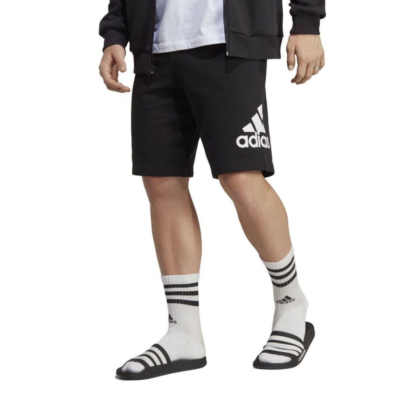 Shorts adidas Big Logo French Terry - Masculino - Foto 1