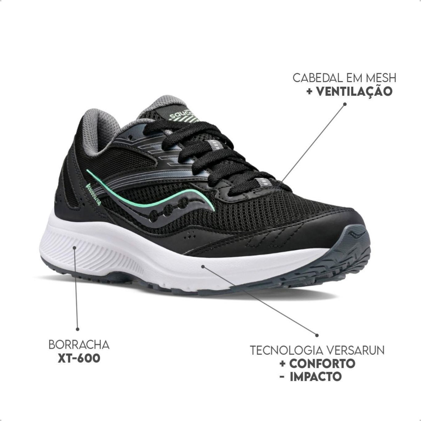 Tênis Saucony Cohesion 15 Feminino - Foto 6