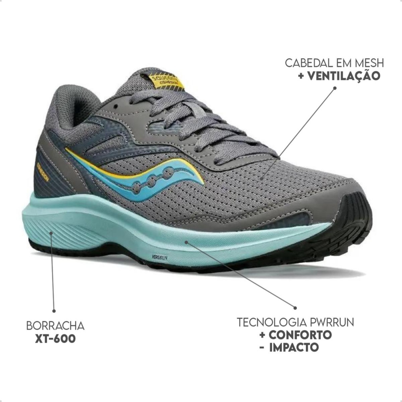 Tênis Saucony Cohesion 16 Feminino - Foto 6