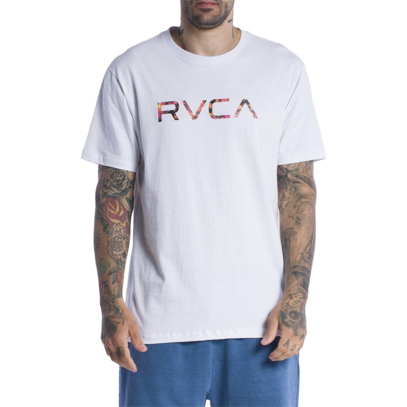 Camiseta Rvca Big Rvca Vibrant Flower - Masculina - Foto 1