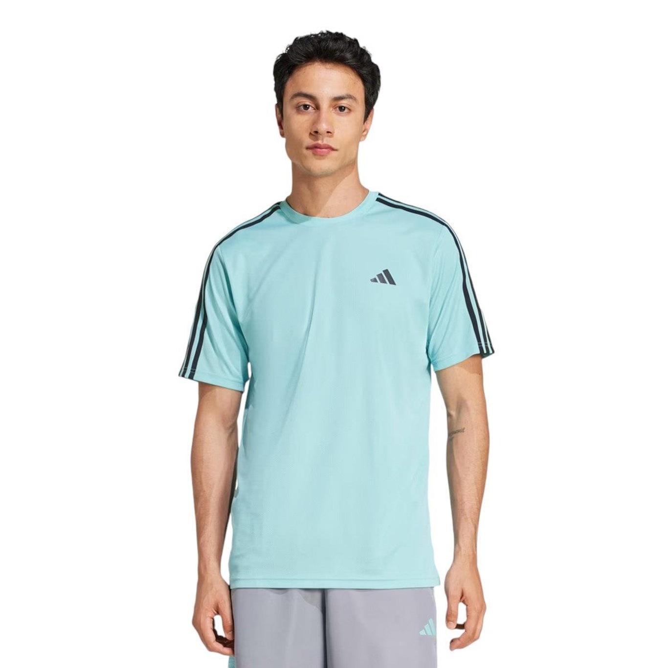 Camiseta adidas Essentials 3 Listras - Masculina - Foto 1