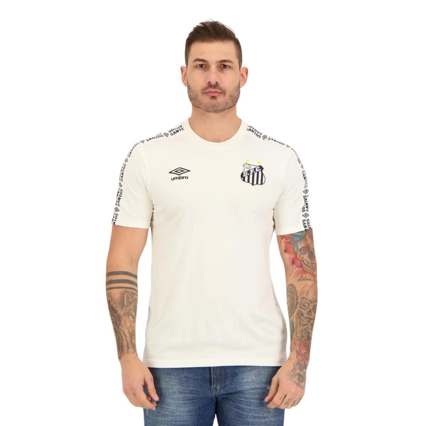 Camisa do Santos 2022 Umbro Concentração - Masculina - Foto 1