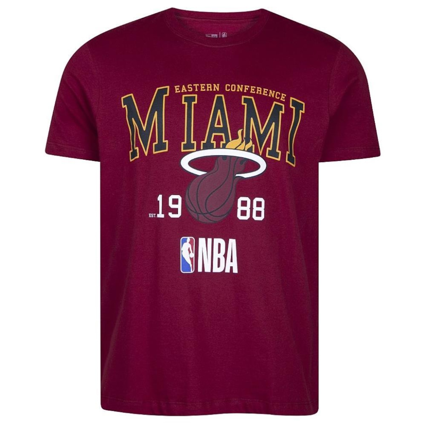 Camiseta New Era Miami Heat Sport Nba - Masculina - Foto 1