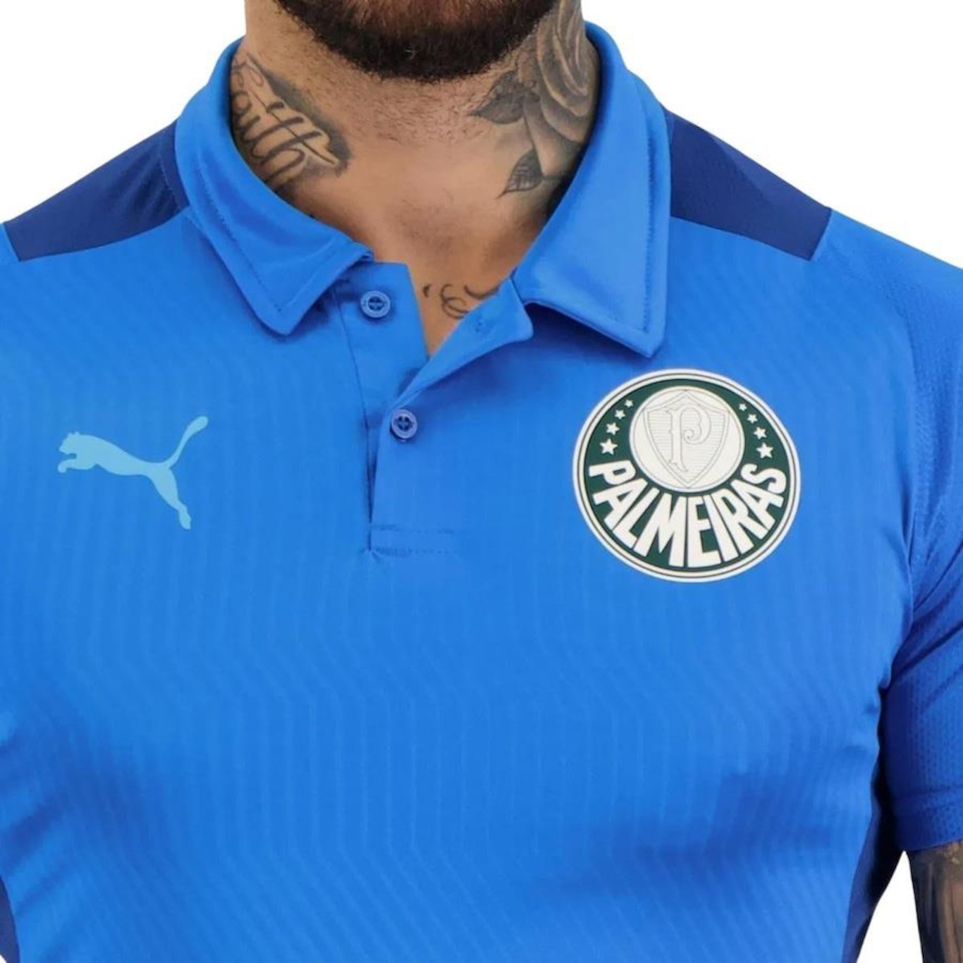 Camisa Polo do Palmeiras 2023 Puma Treino - Masculina - Foto 5