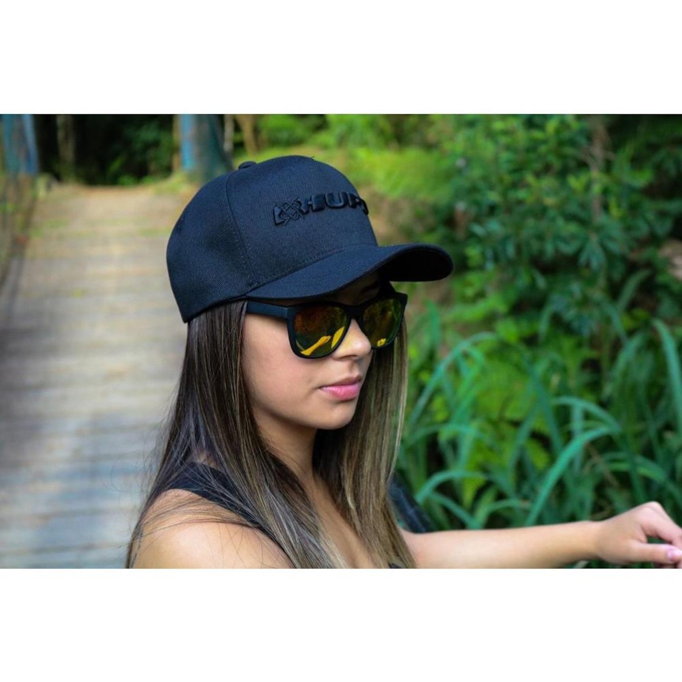 Boné Aba Curva Hupi All Black - Snapback - Adulto - Foto 5