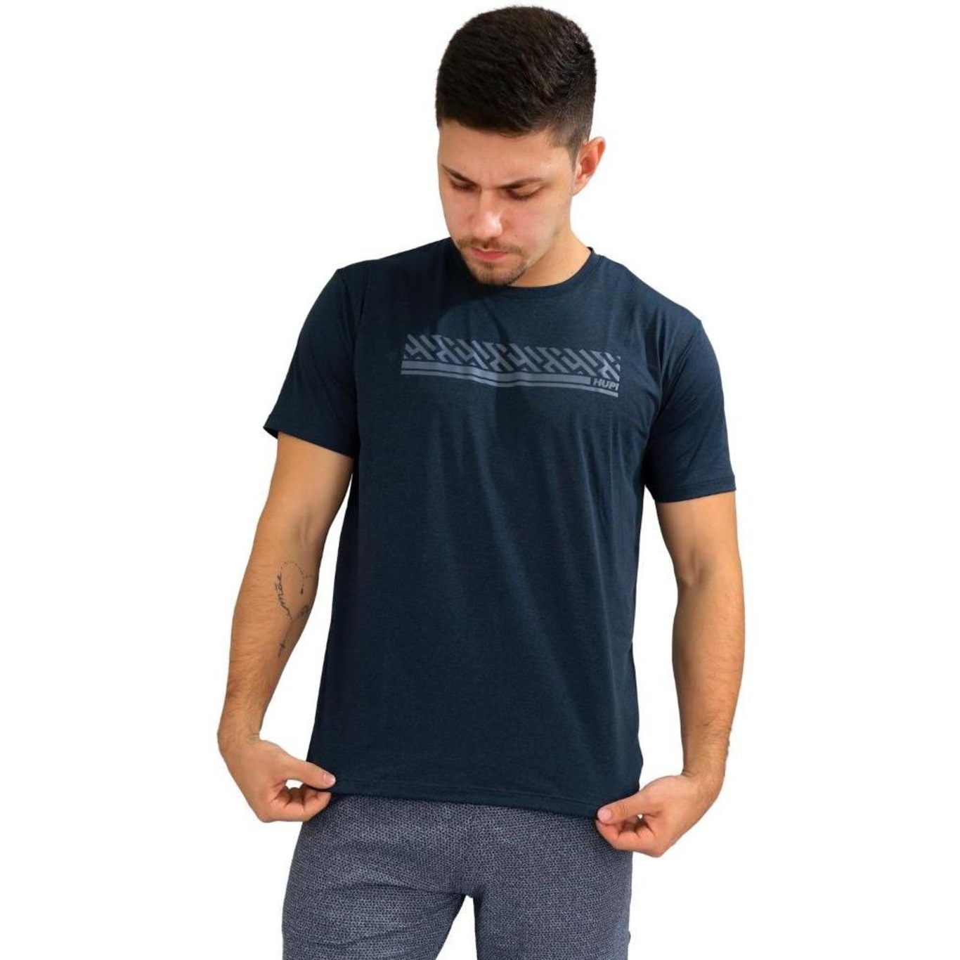 Camiseta Hupi Grid - Masculina - Foto 4