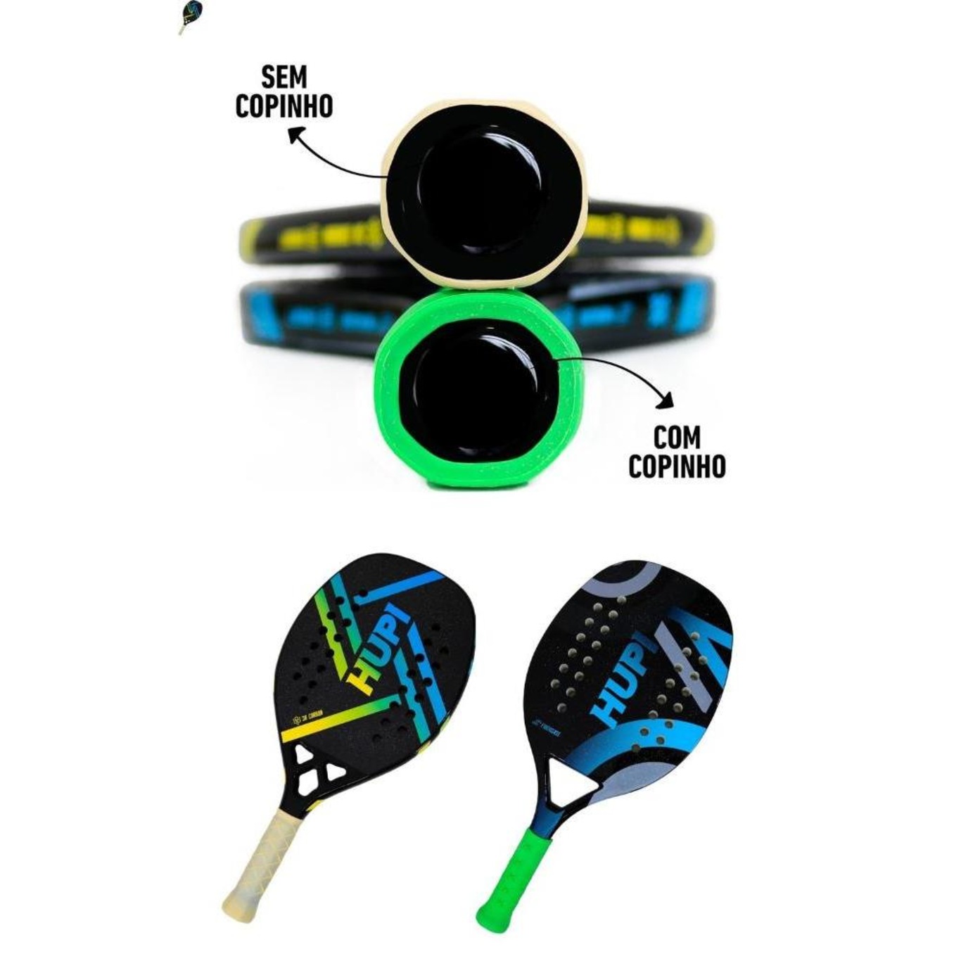 Kit Undergrip Spider + Pack com 3 Bolas Hupi Pro Beach Tennis - Foto 4