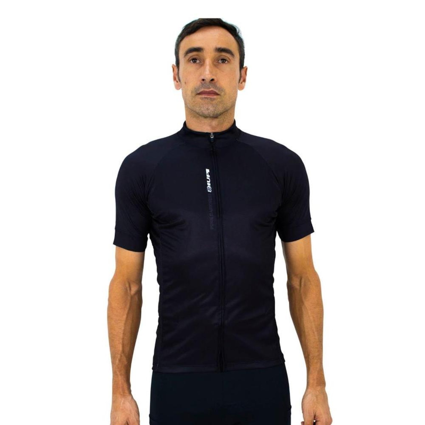 Camisa de Ciclismo Hupi All Black - Masculina - Foto 1