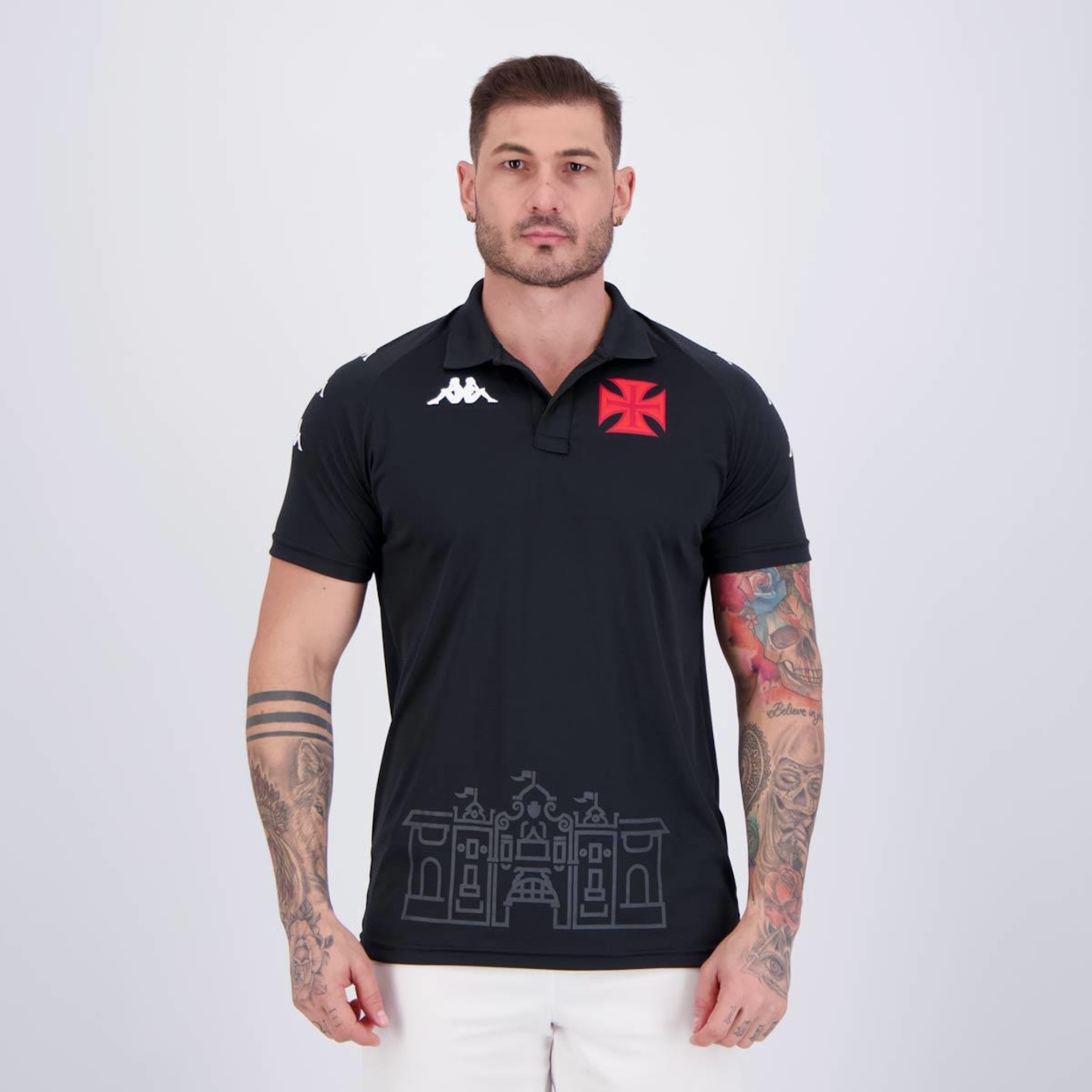 Camisa Polo do Vasco Supporter 2024 Kappa - Masculina - Foto 1