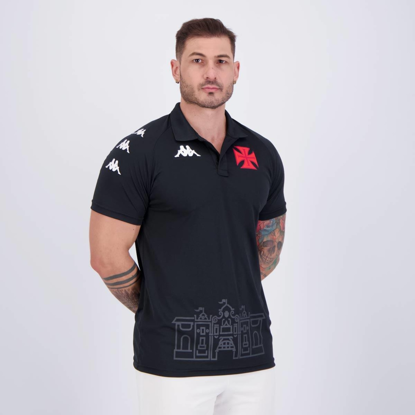 Camisa Polo do Vasco Supporter 2024 Kappa - Masculina - Foto 2