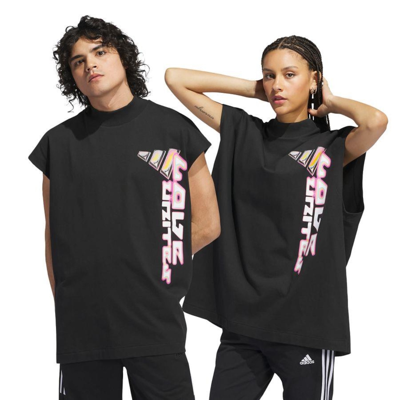 Camiseta Regata adidas Cropped Pride - Unissex - Foto 2