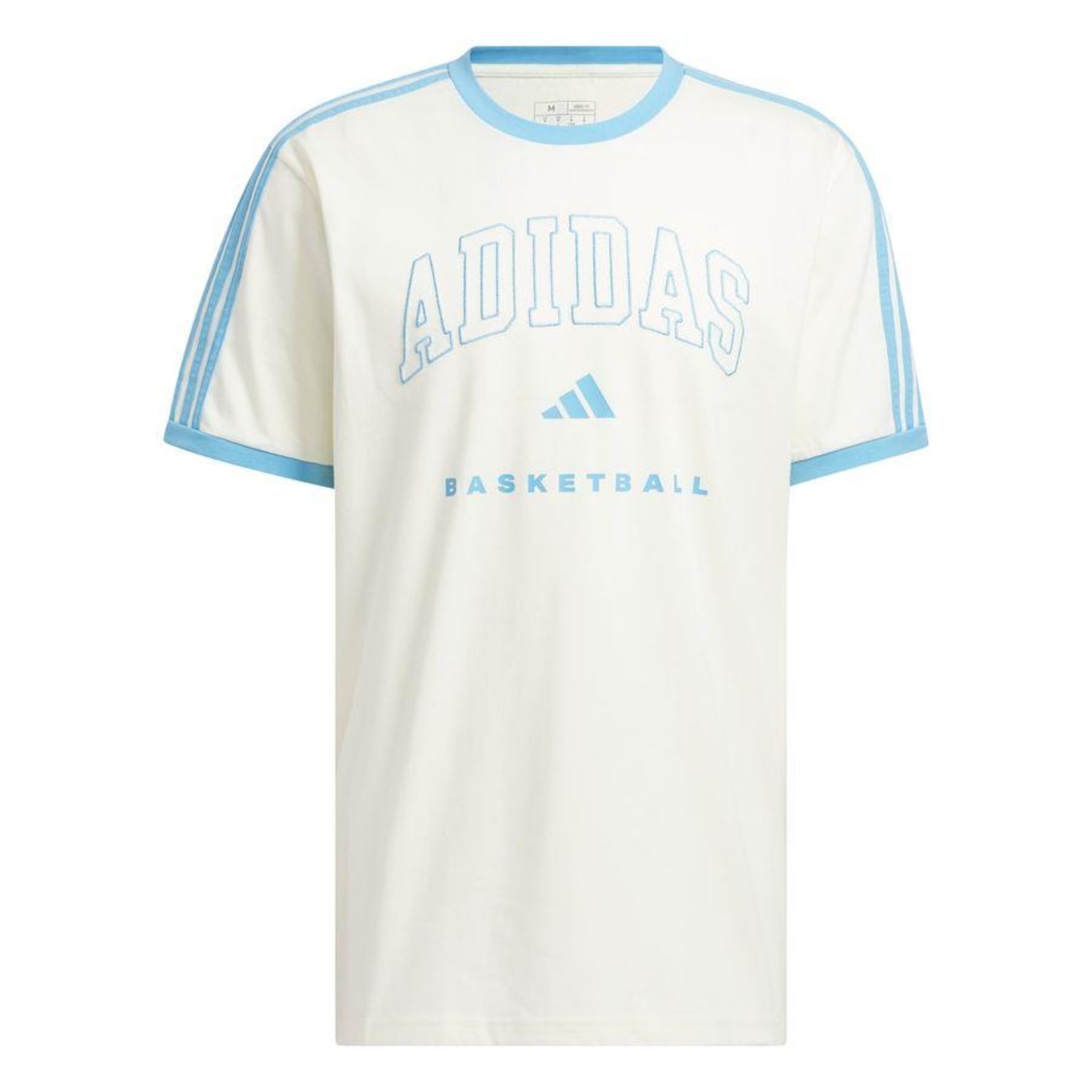 Camiseta Estampada Ringer Basketball adidas - Masculina - Foto 1