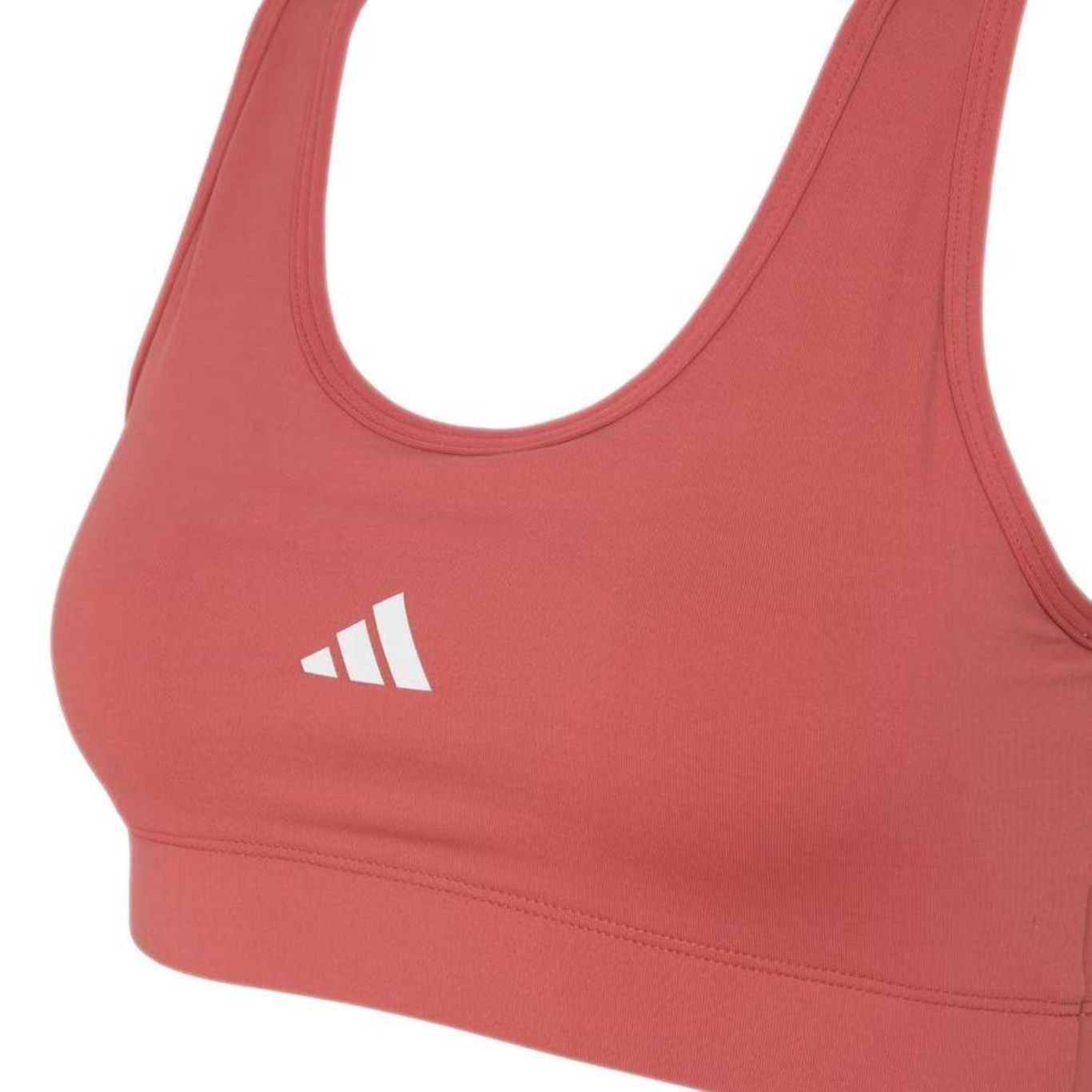 Top adidas Treino Básico Suporte Médio - Feminino - Foto 4