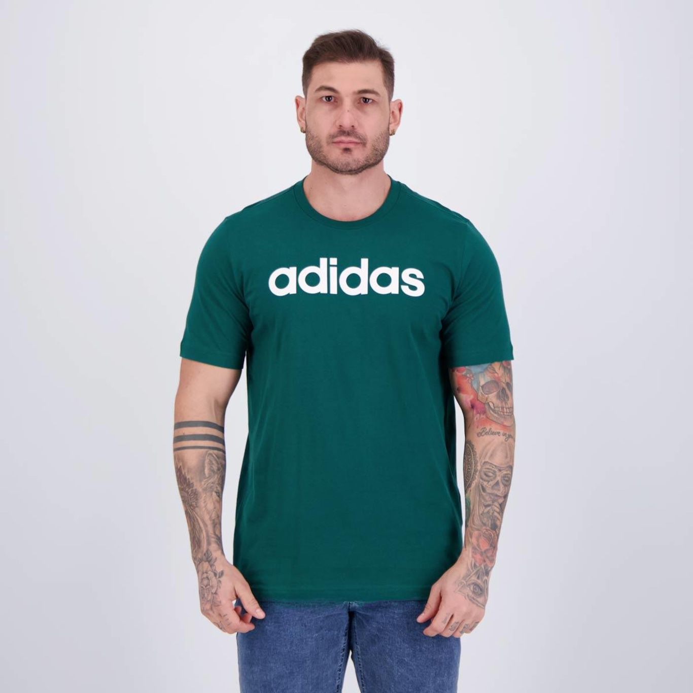 Camiseta adidas Logo Linear - Masculina - Foto 1