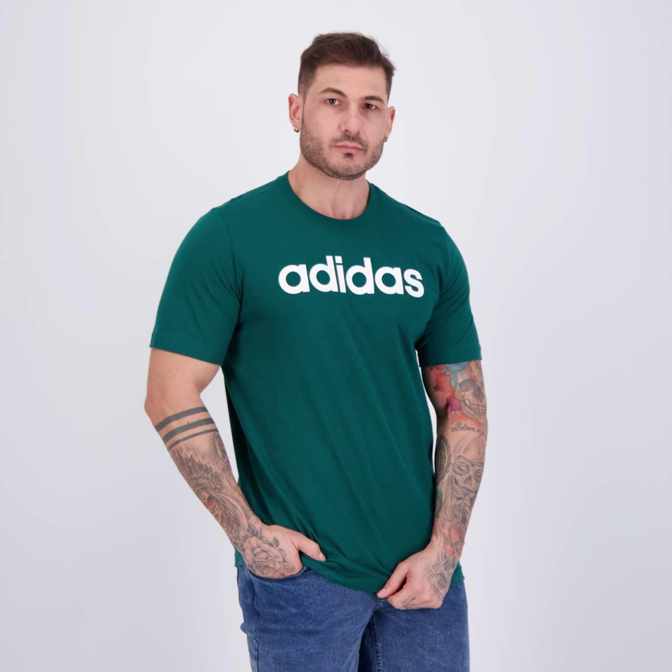 Camiseta adidas Logo Linear - Masculina - Foto 2