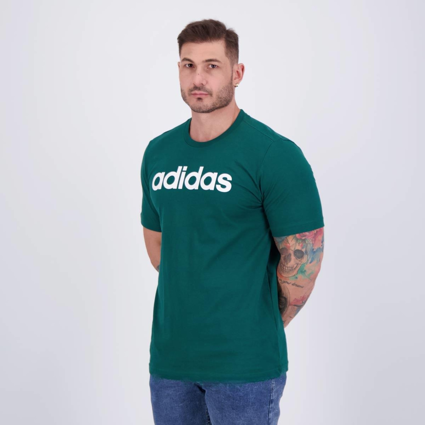 Camiseta adidas Logo Linear - Masculina - Foto 3