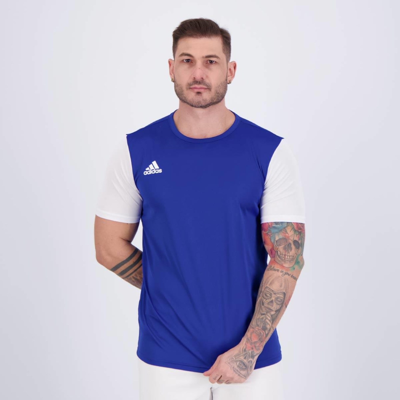 Camiseta adidas Estro 19 Azul - Masculina - Foto 1