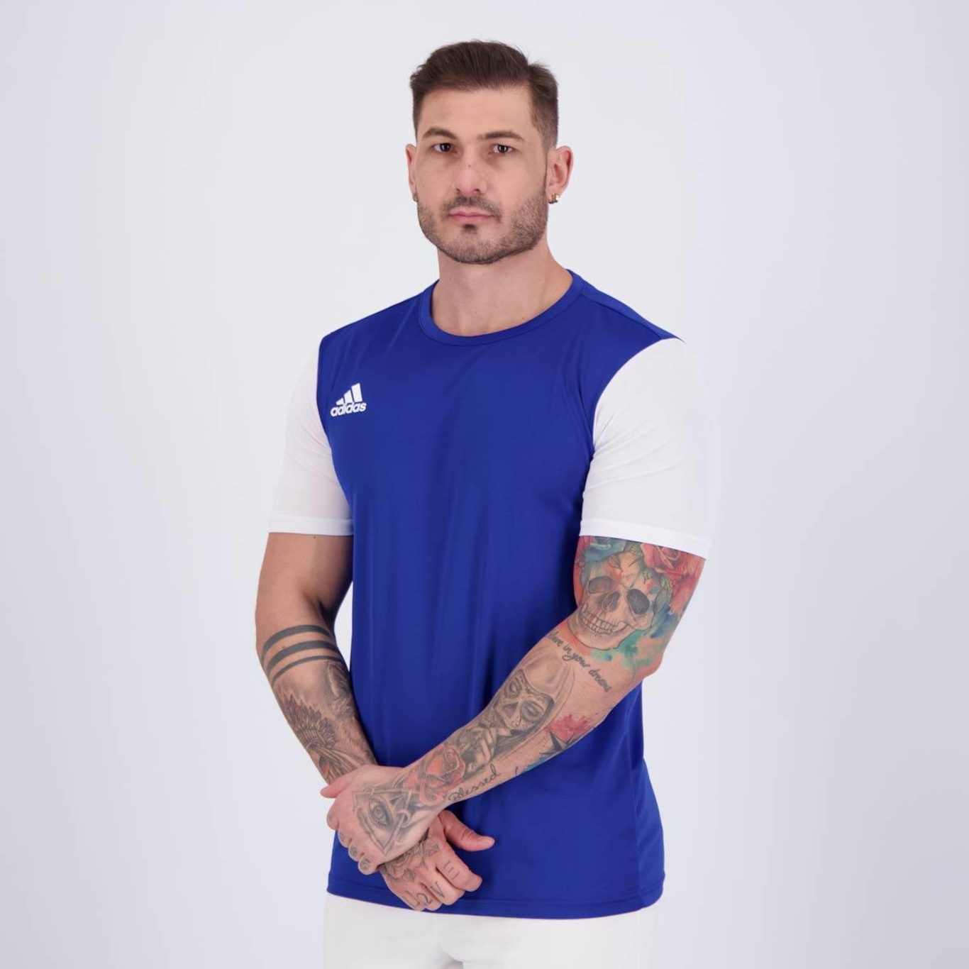 Camiseta adidas Estro 19 Azul - Masculina - Foto 3