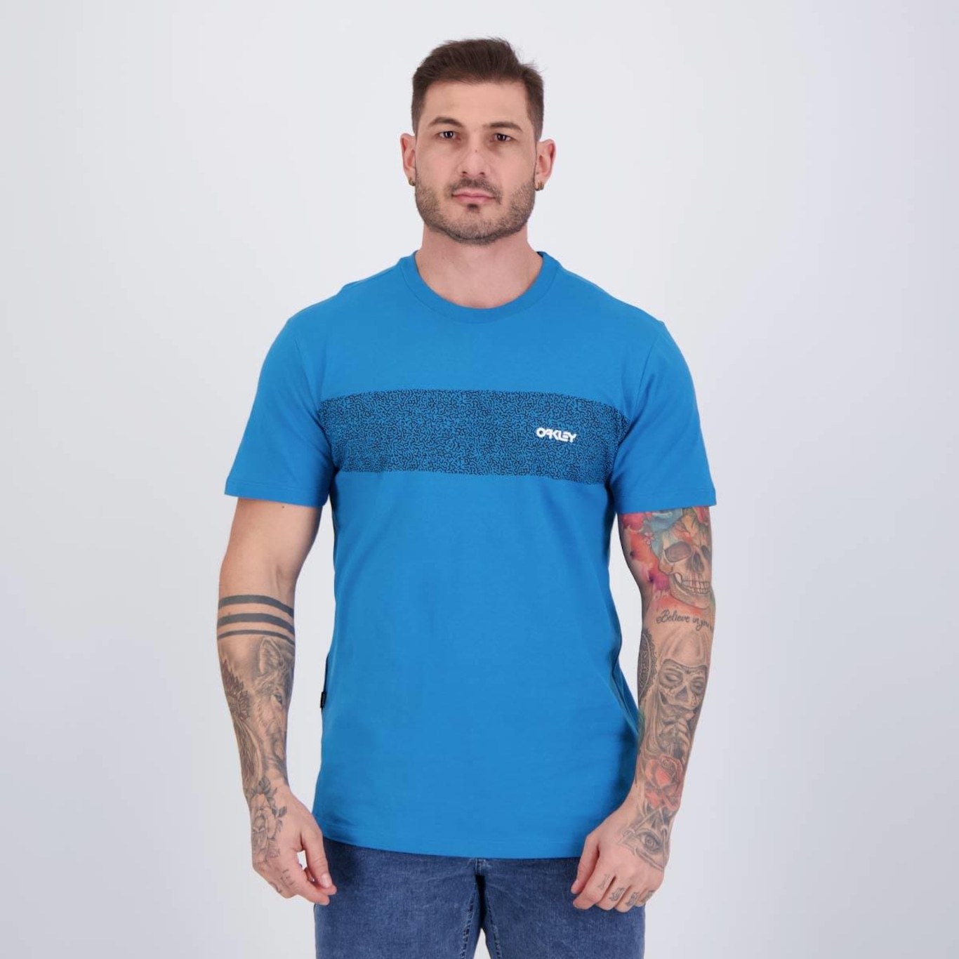 Camiseta Oakley Coral Organic Print Masculina - Foto 1