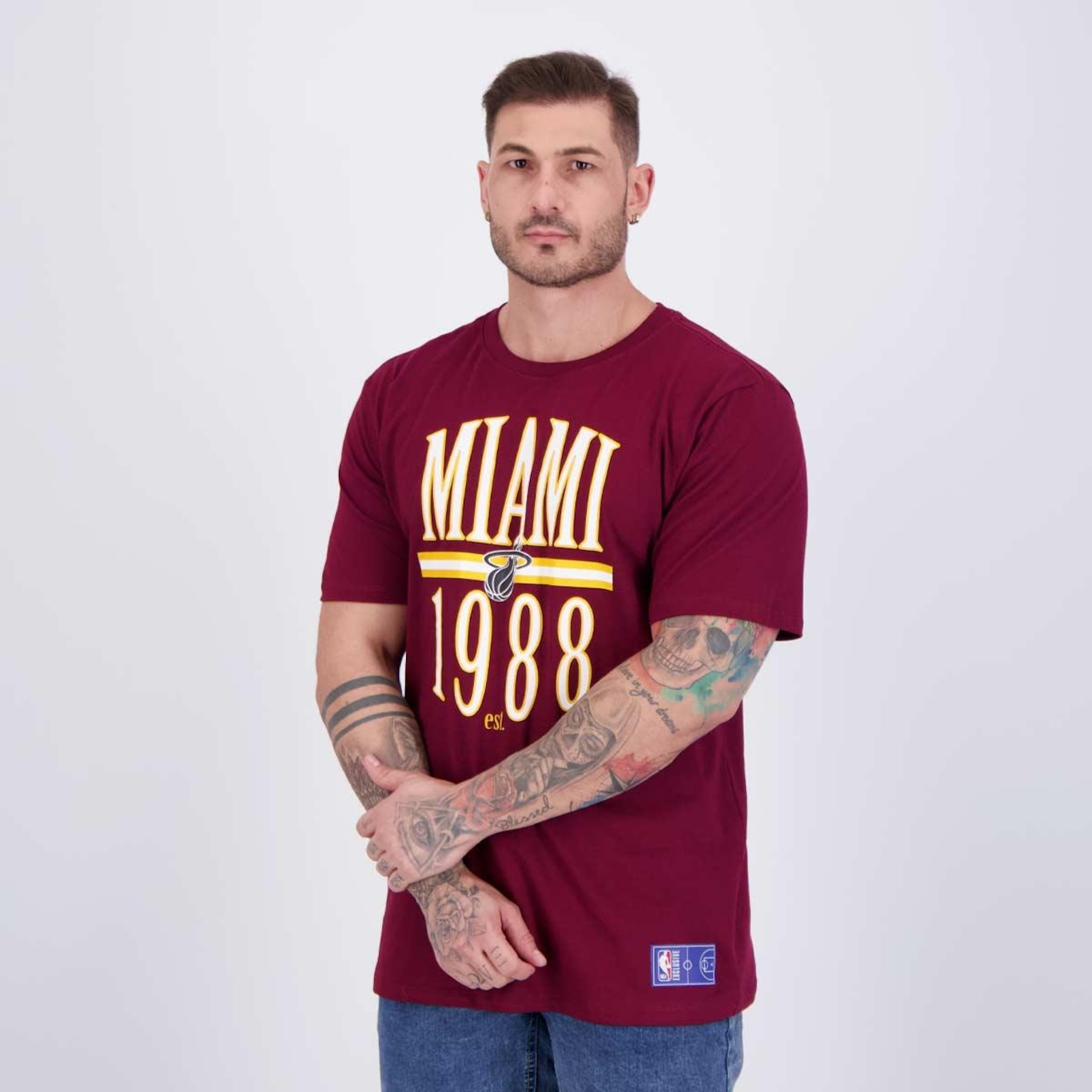 Camiseta Nba Date Team Miami Heat - Masculina - Foto 3