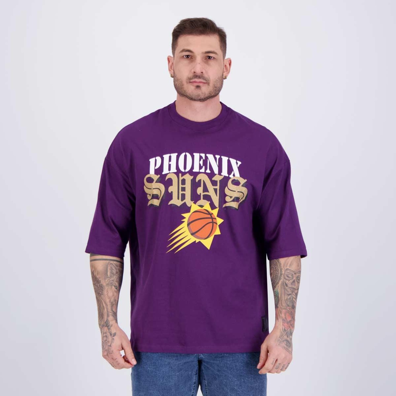 Camiseta Nba Metal Team Phoenix Suns - Masculina - Foto 1