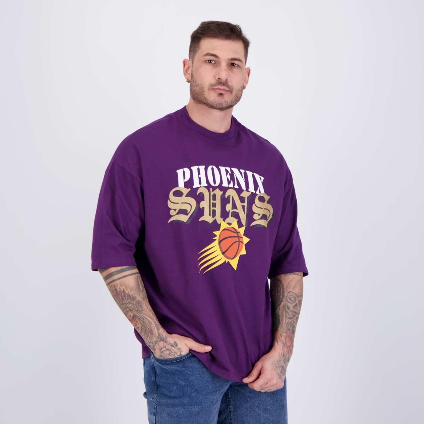 Camiseta Nba Metal Team Phoenix Suns - Masculina - Foto 2