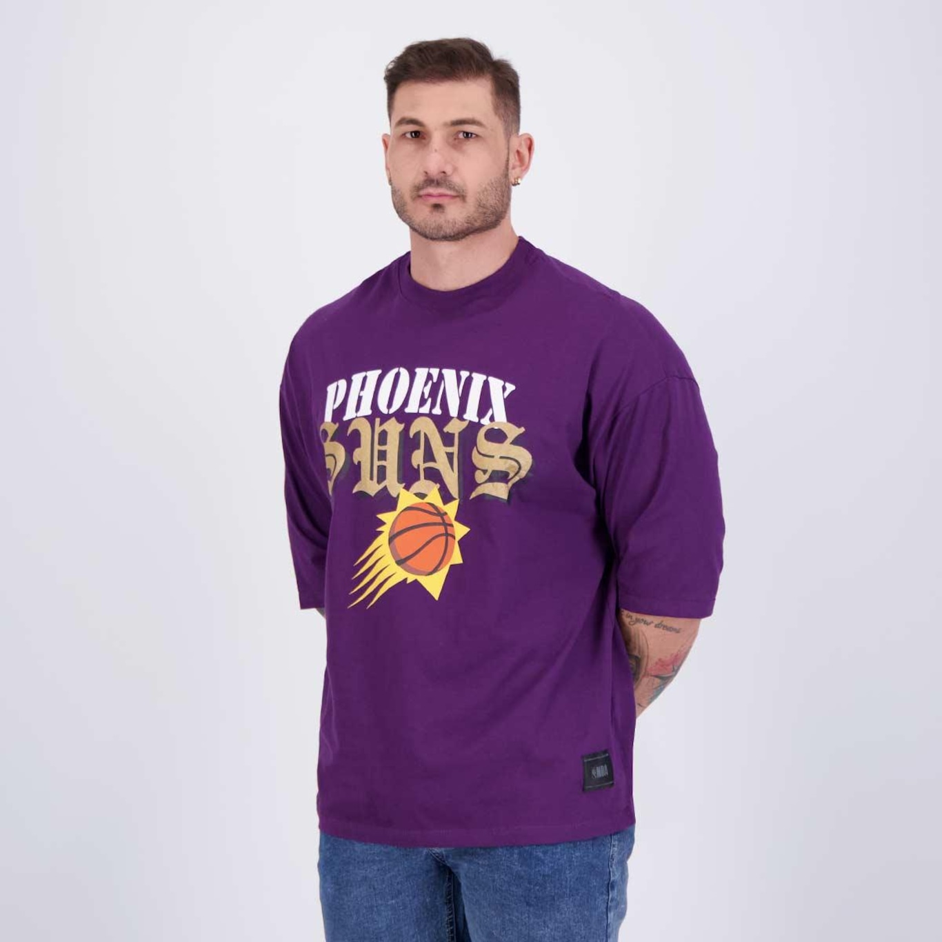 Camiseta Nba Metal Team Phoenix Suns - Masculina - Foto 3